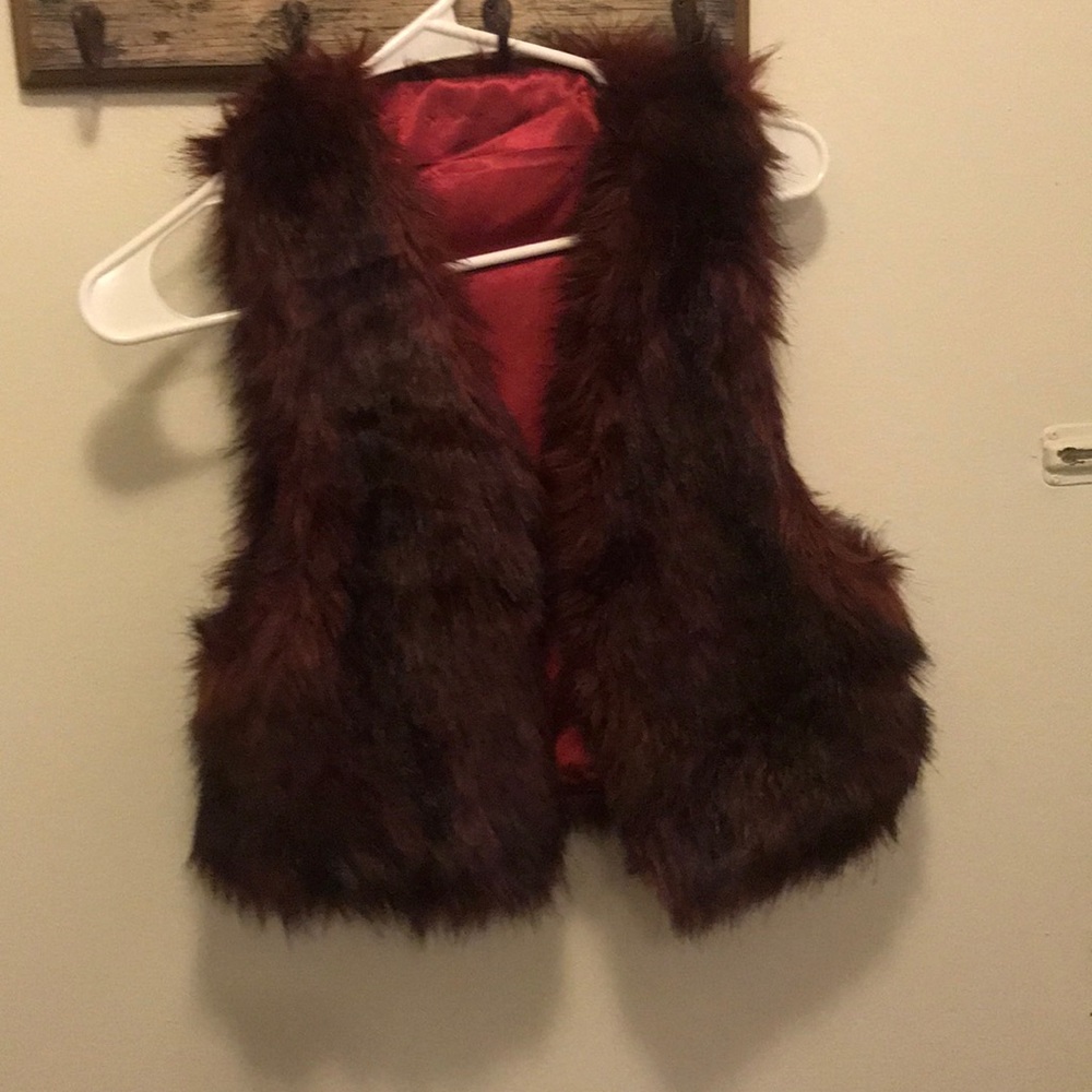 Fur vest fauX